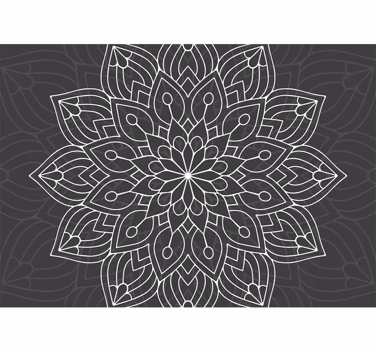 Intricate floral pattern mandala wall mural - TenStickers