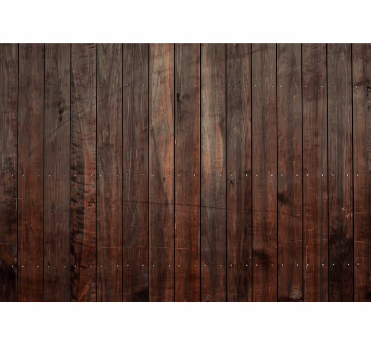Stone wall mural with elegant wooden panels - TenStickers