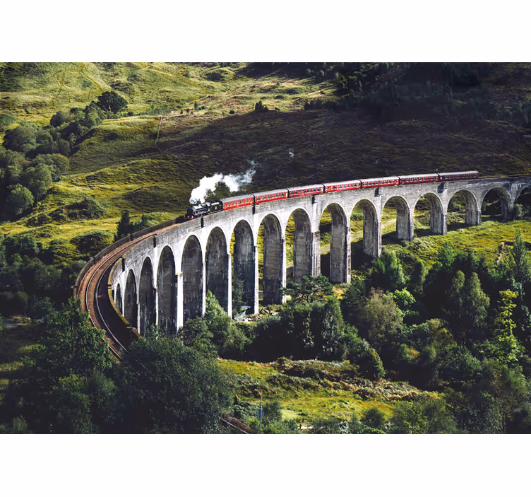 City wall mural iconic railway bridge - TenStickers