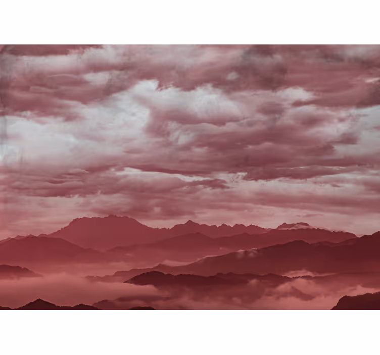 Mystical mountain landscape mountain wall mural - TenStickers