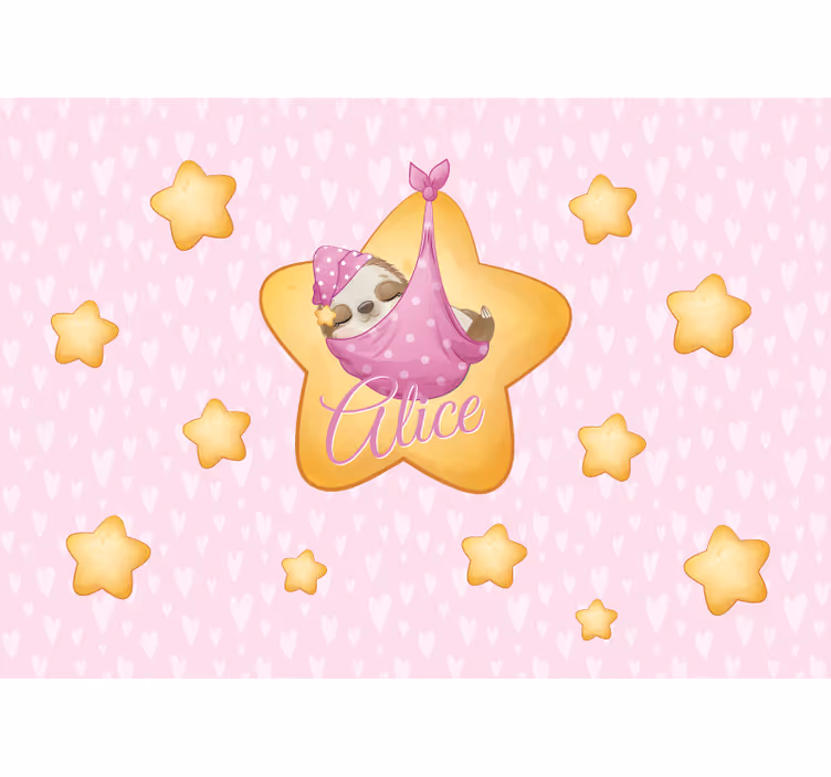 Nursery mural sloth in star - TenStickers