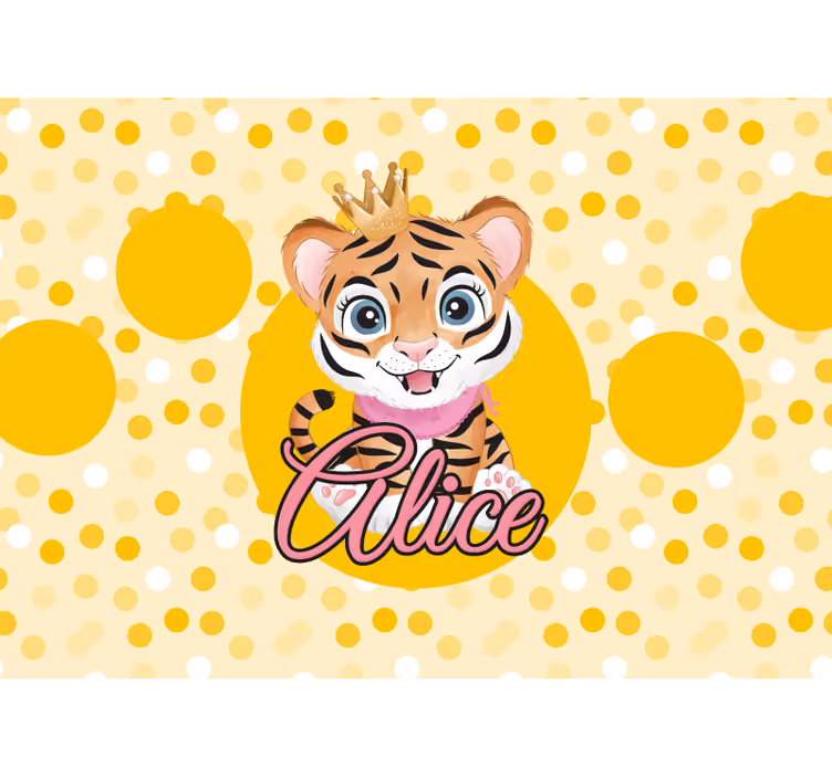 Animal wall mural cute tiger design - TenStickers