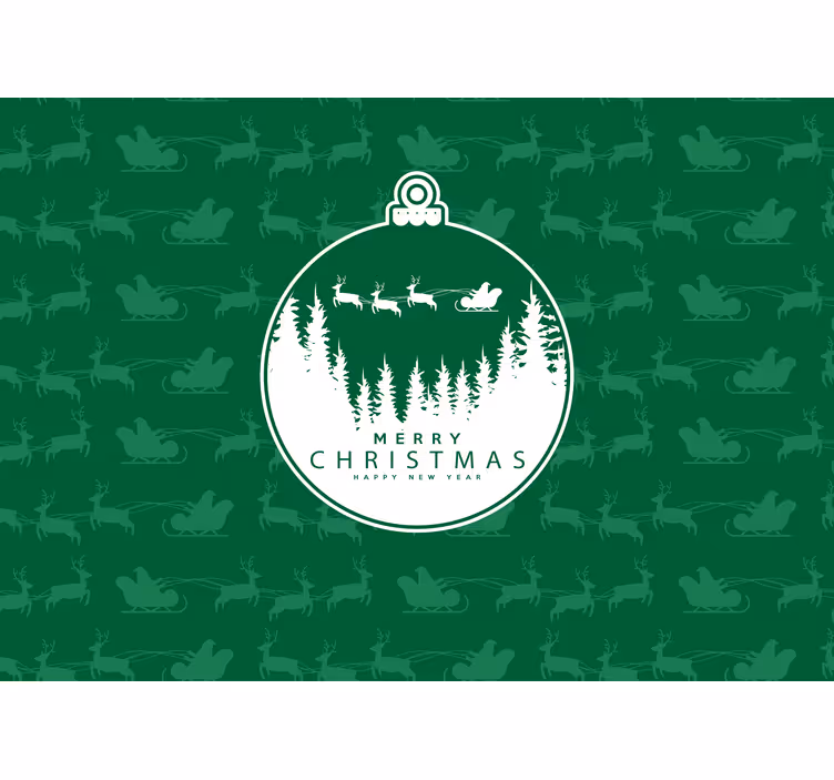 Christmas mural joyful winter scene - TenStickers