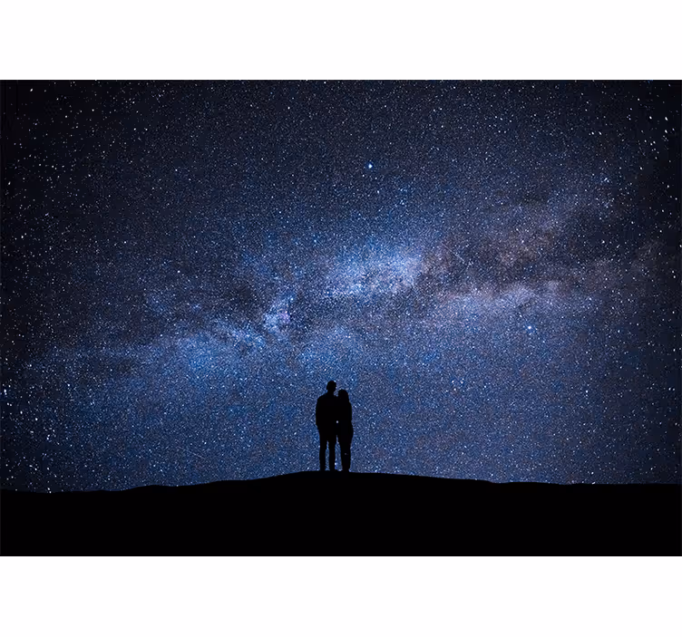Love under the stars living room wall mural - TenStickers