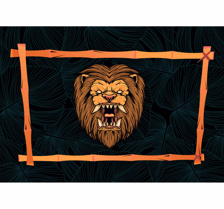 Majestic Artwork lion mural - TenStickers