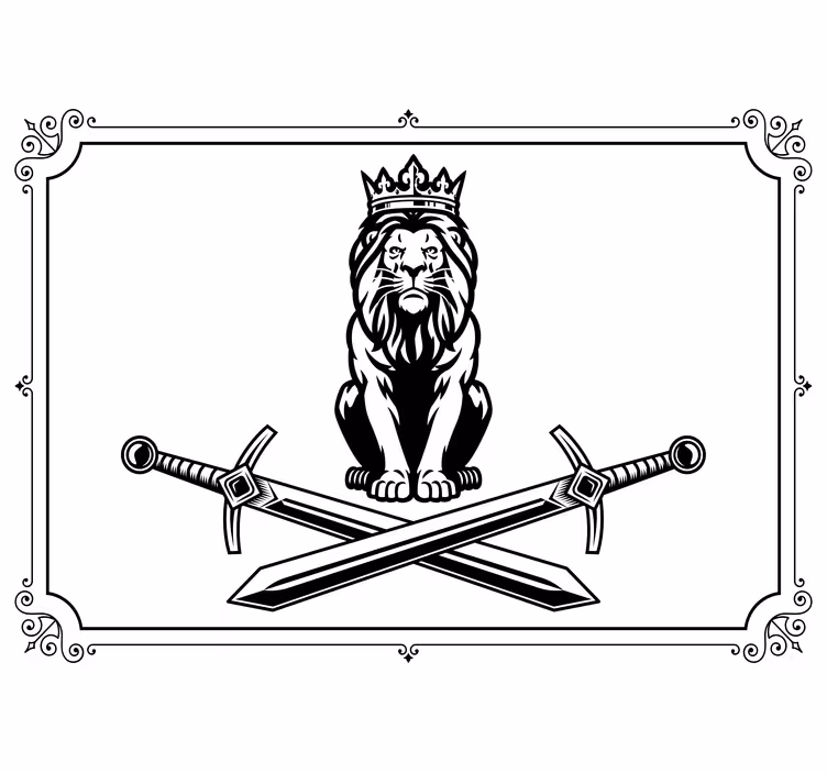 Lion mural majestic lion icon - TenStickers