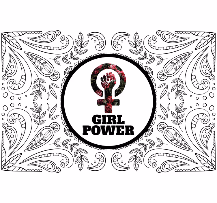 Mural quote empowering women to rise - TenStickers