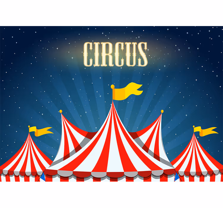 Love wall mural circus playtime - TenStickers