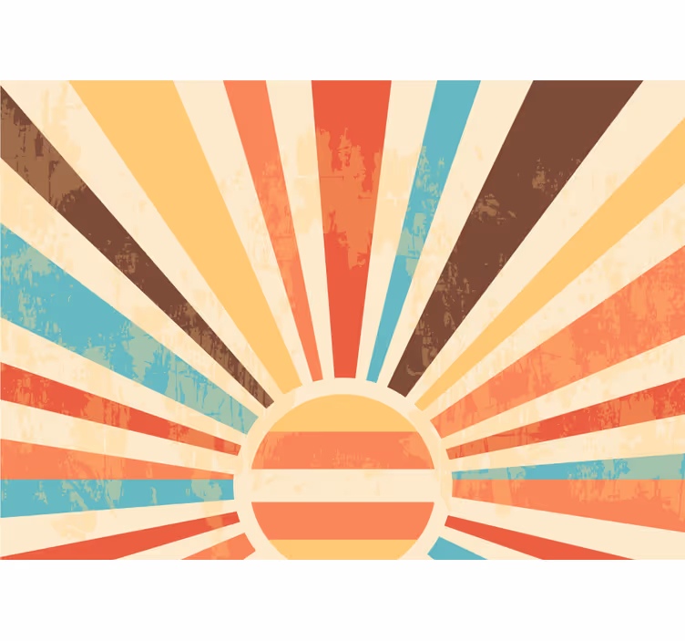 Abstract wall mural radiant sunburst pattern - TenStickers