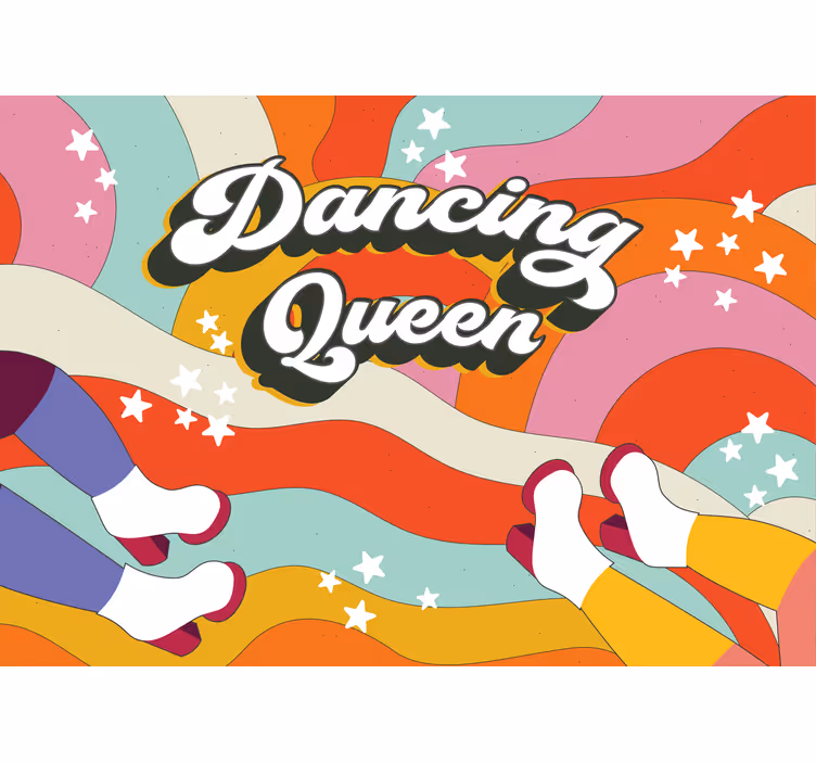 Music mural dancing queen feelings - TenStickers