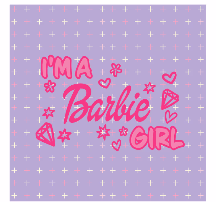 Mural quote i'm a barbie girl - TenStickers