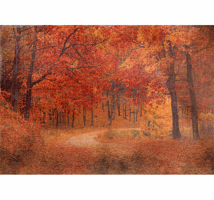Nature wall mural rustic autumn pathway - TenStickers