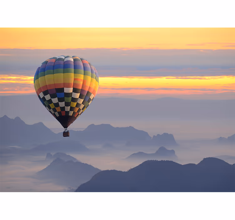 Vehicle mural aerial balloon adventure - TenStickers
