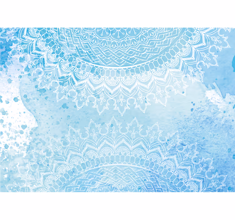 Mandala wall mural with intricate lace designs - TenStickers