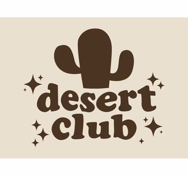 Desert mural cactus club design - TenStickers
