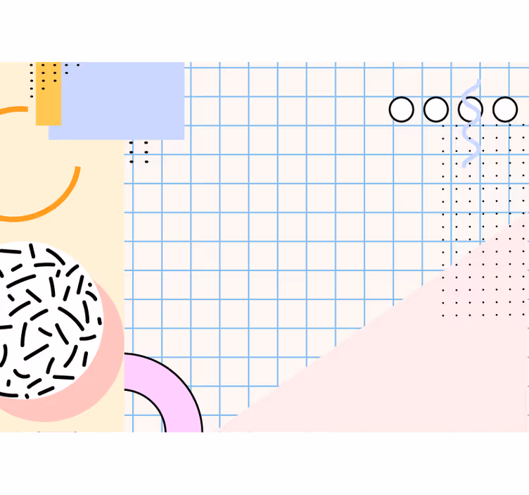 Abstract wall mural with geometric shape design - TenStickers