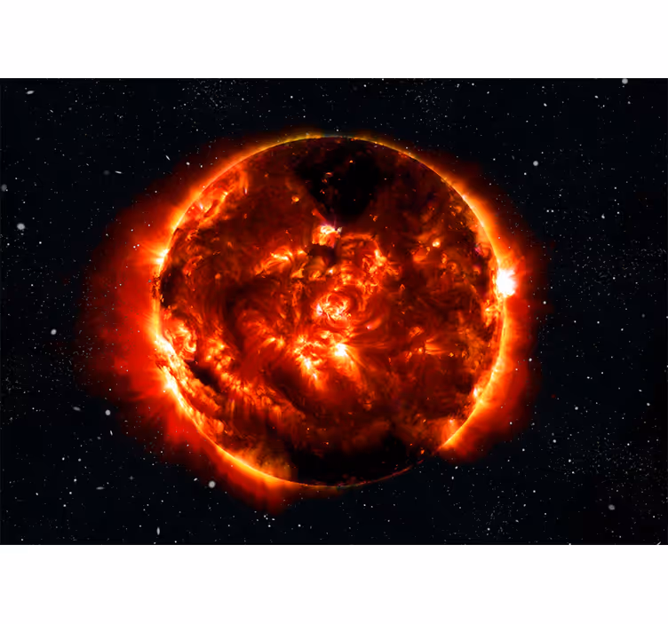 Space mural solar explosion design - TenStickers