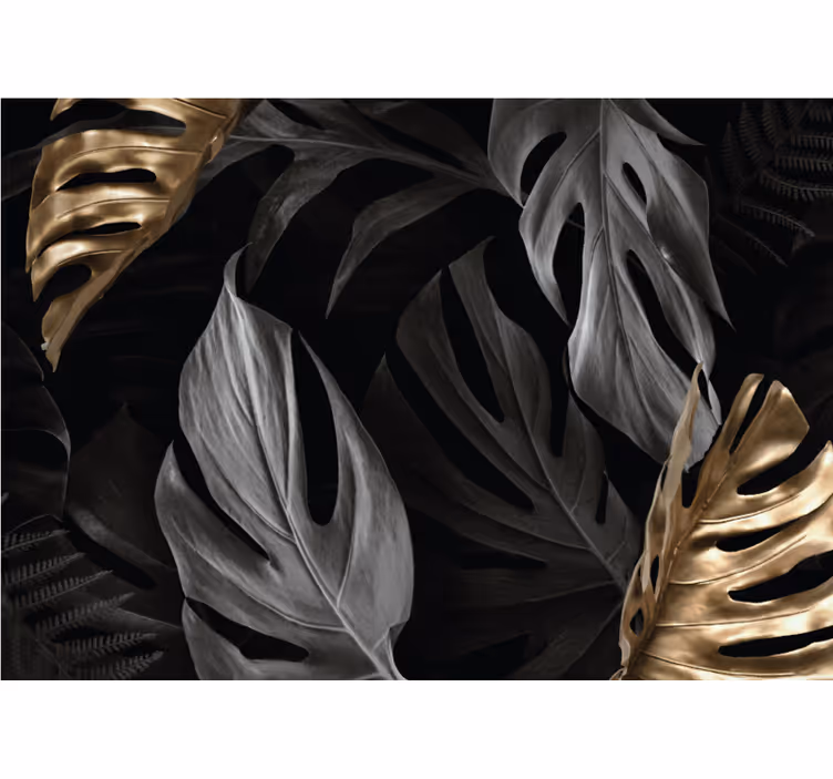 Nature wall mural tropical leaf designs - TenStickers