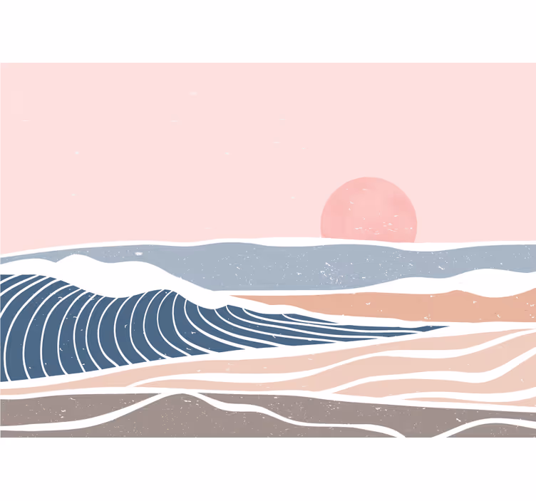 Nature wall mural calm ocean view - TenStickers
