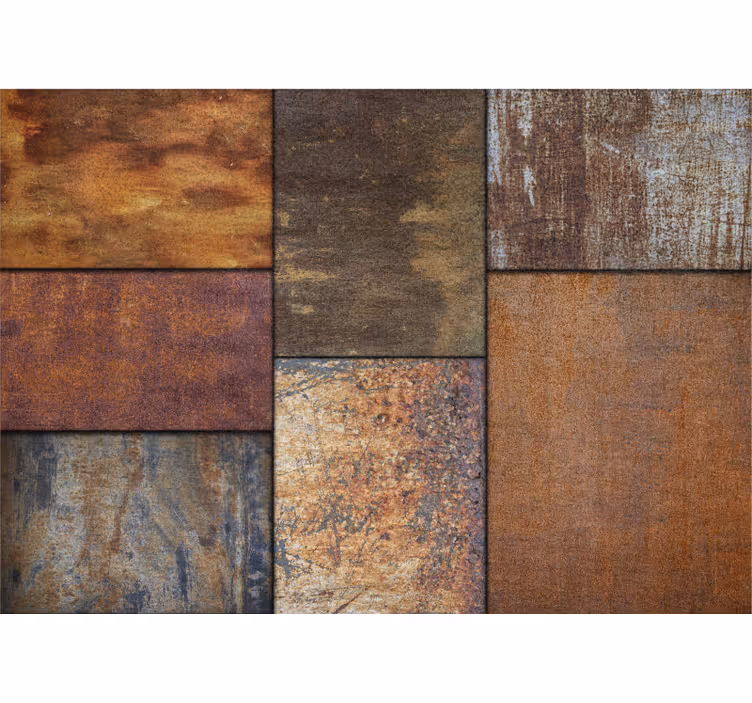 Wall mural textured rustic panels - TenStickers