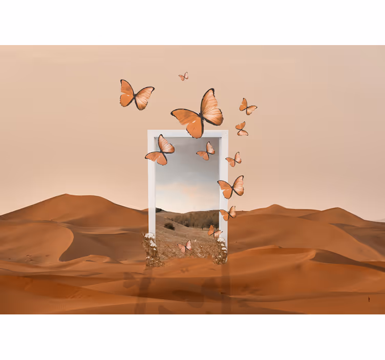 Flying Butterflies nature wall mural - TenStickers