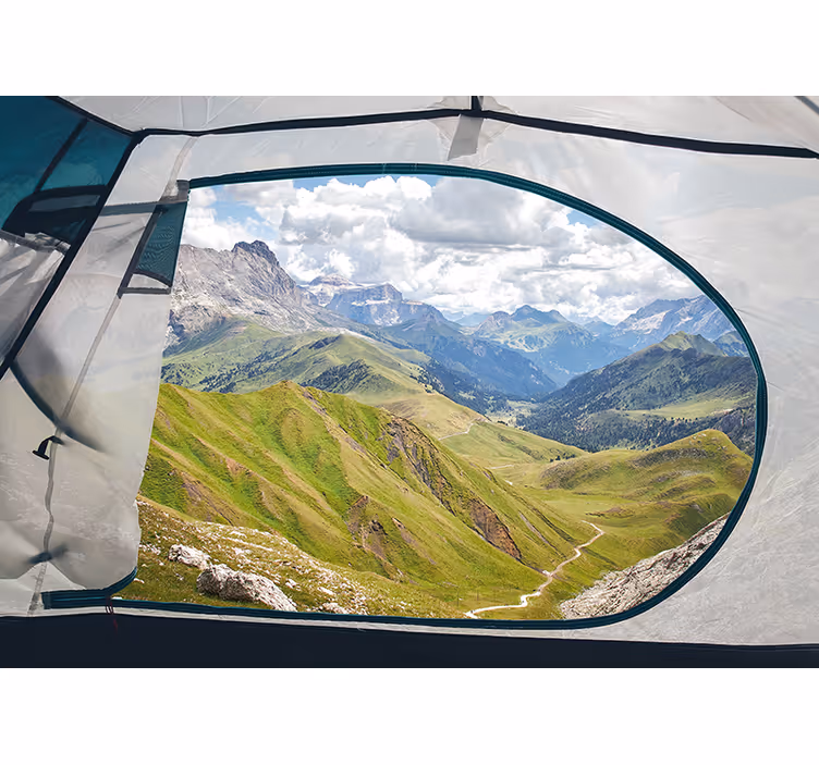 Verdant mountain landscape landscape mural wallpaper - TenStickers