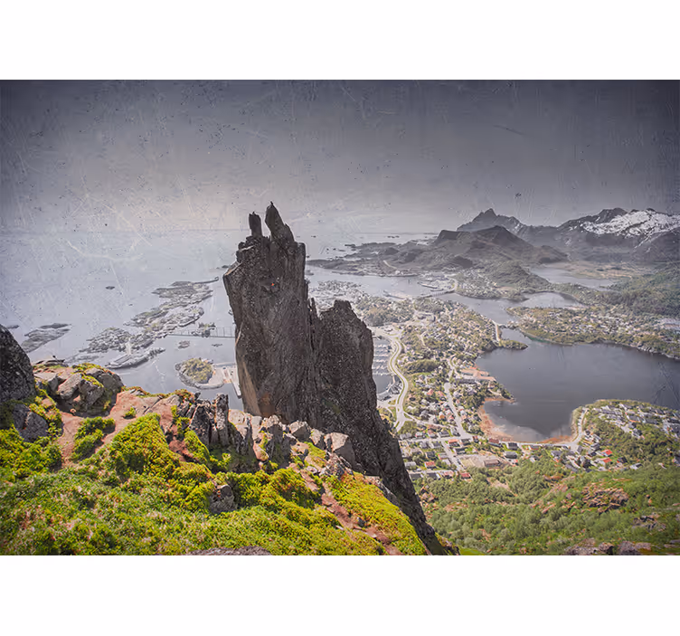 Landscape mural wallpaper majestic rock formation - TenStickers