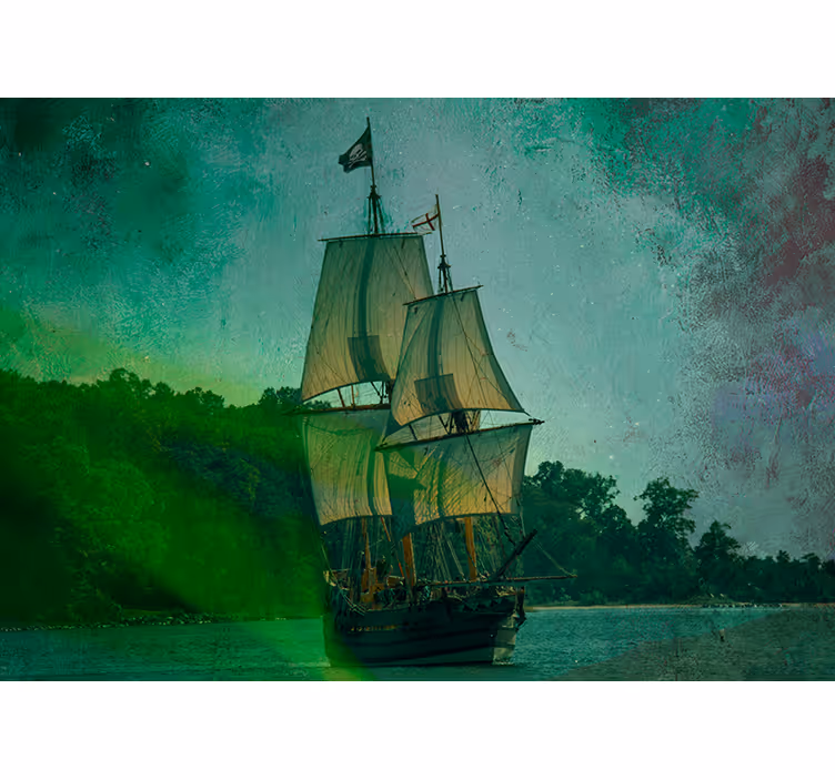 Vehicle mural sailing ship - TenStickers