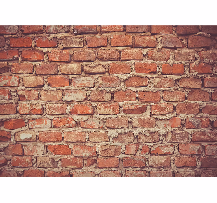 Stone wall mural revealed brick surface - TenStickers