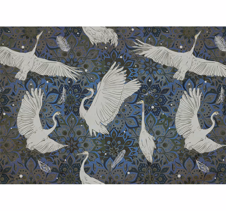 Animal wall mural elegant crane design - TenStickers