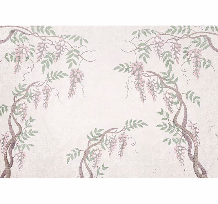 Delicate Floral Vines flower mural - TenStickers