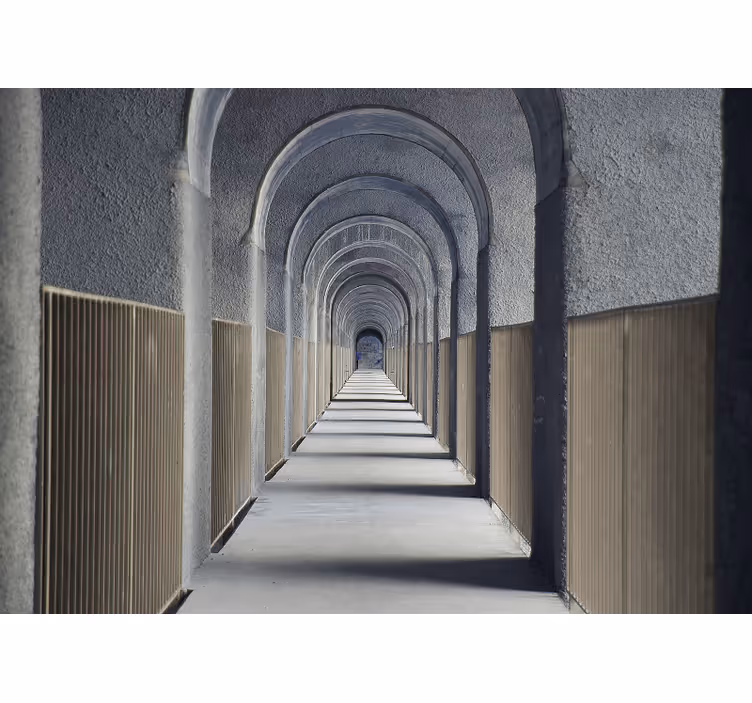 Endless archway perspective 3d wall mural - TenStickers