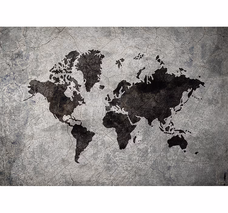 Industrial Themed Worldmap modern wall mural - TenStickers