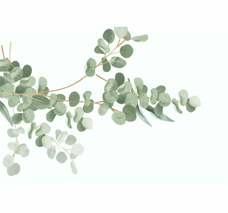 "Boho" leaves pattern nature wall mural - TenStickers