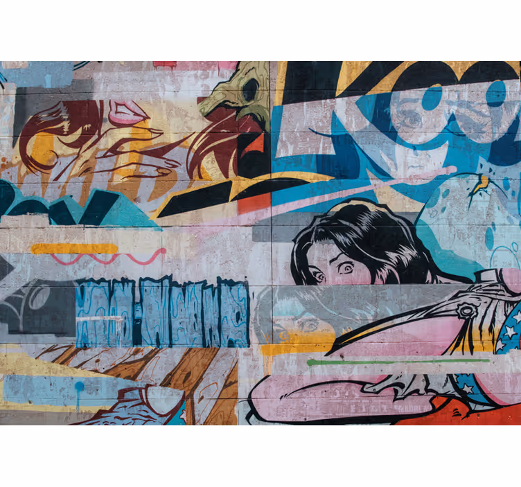 Original colorful graffiti Urban art wall mural - TenStickers