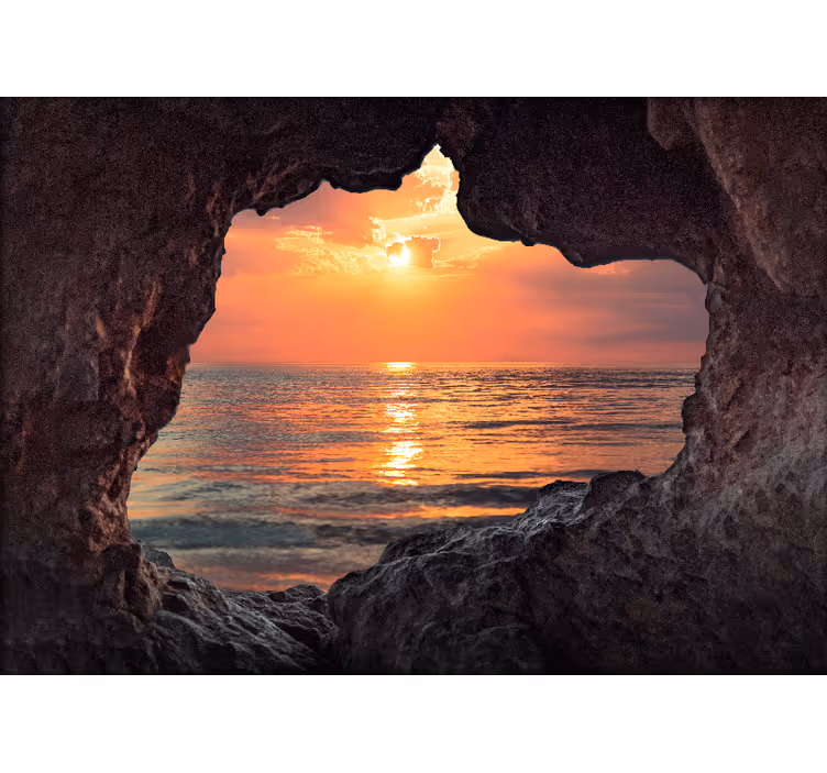 Landscape mural wallpaper sea sunset view - TenStickers