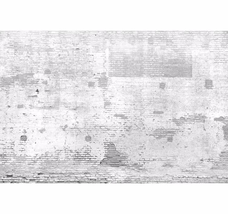 White old brick wall mural - TenStickers