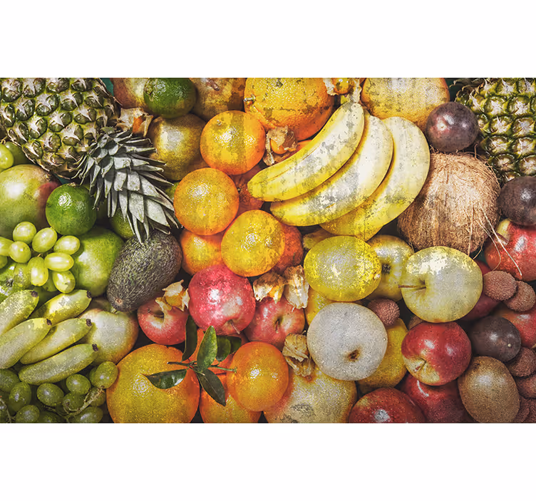 Fruit  on ground stone wall mural - TenStickers