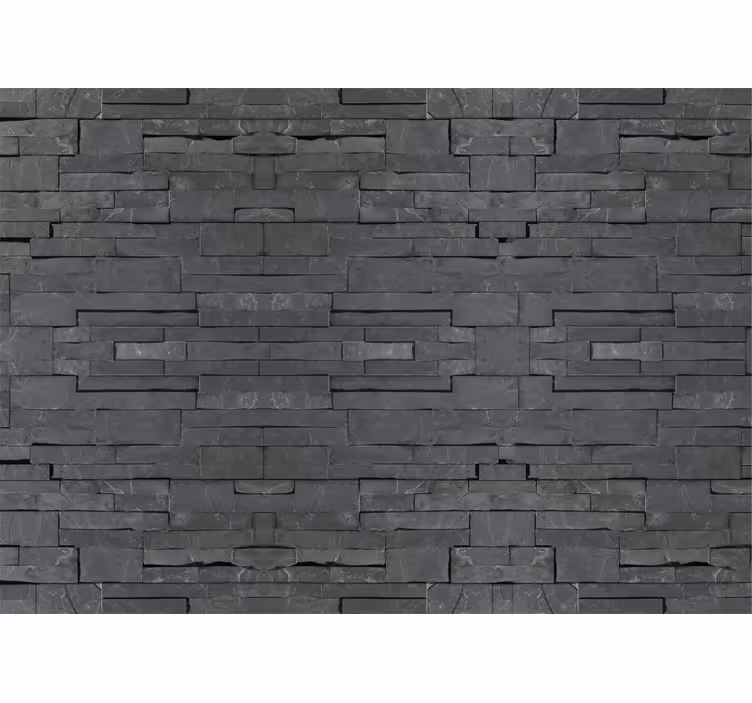 Black brick texture wall mural - TenStickers