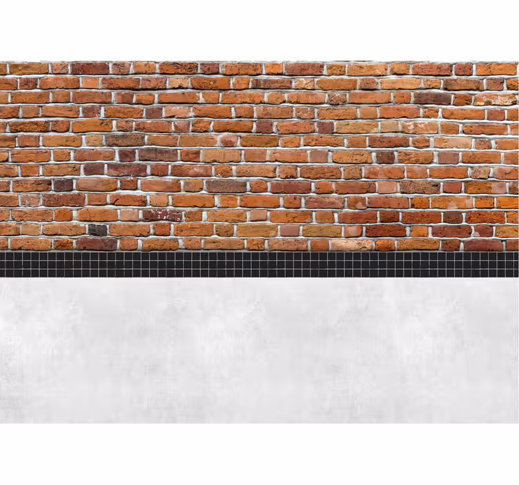 Red brick texture wall mural - TenStickers