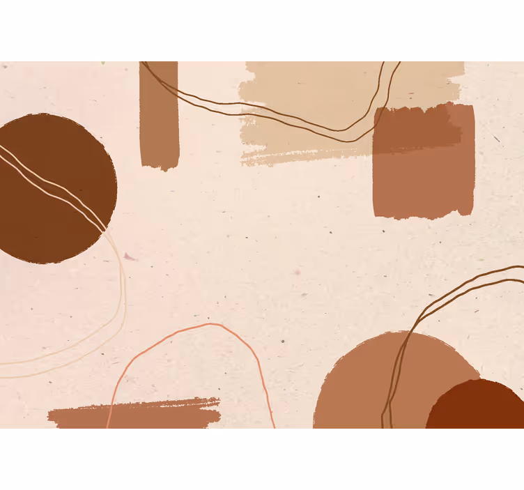 Abstract design terracotta wall mural - TenStickers