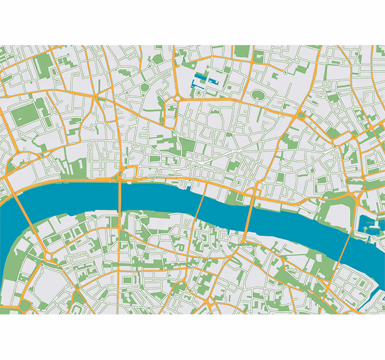 Urban Map Feature london wall mural - TenStickers