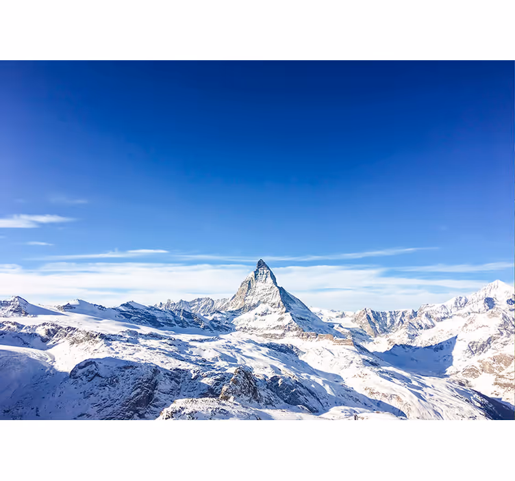 Alpine Panorama View mountain wall mural - TenStickers