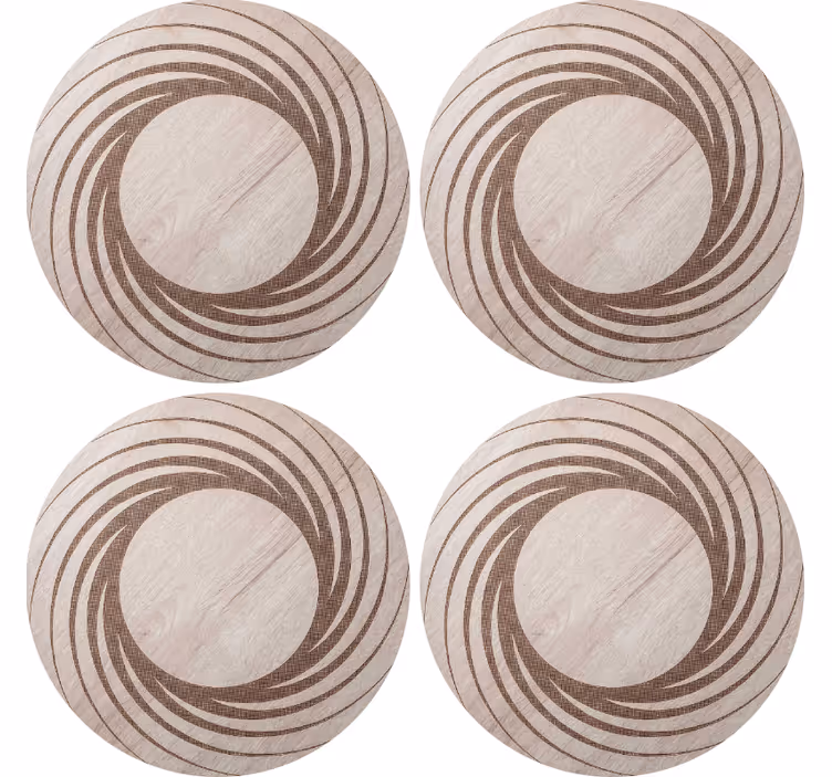 Coaster with natural circular patterns - TenStickers