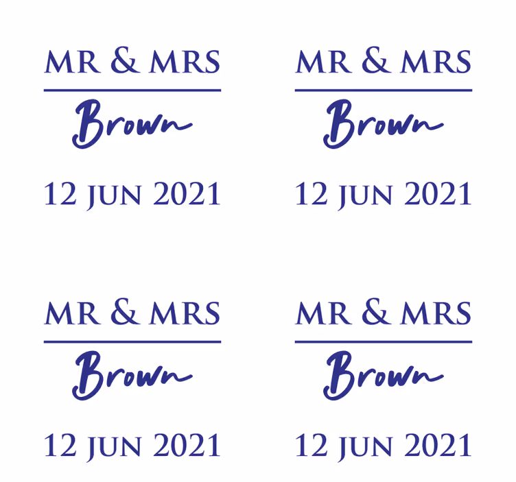Celebration Wedding  coaster - TenStickers