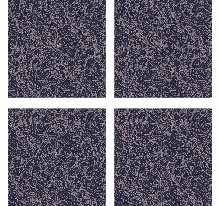 Coaster with detailed abstract design - TenStickers
