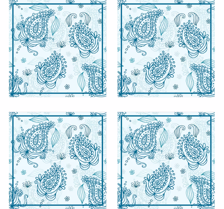 Floral print motif coaster - TenStickers