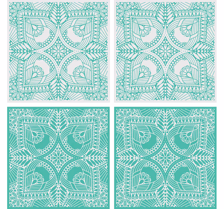 Coaster with detailed floral design - TenStickers
