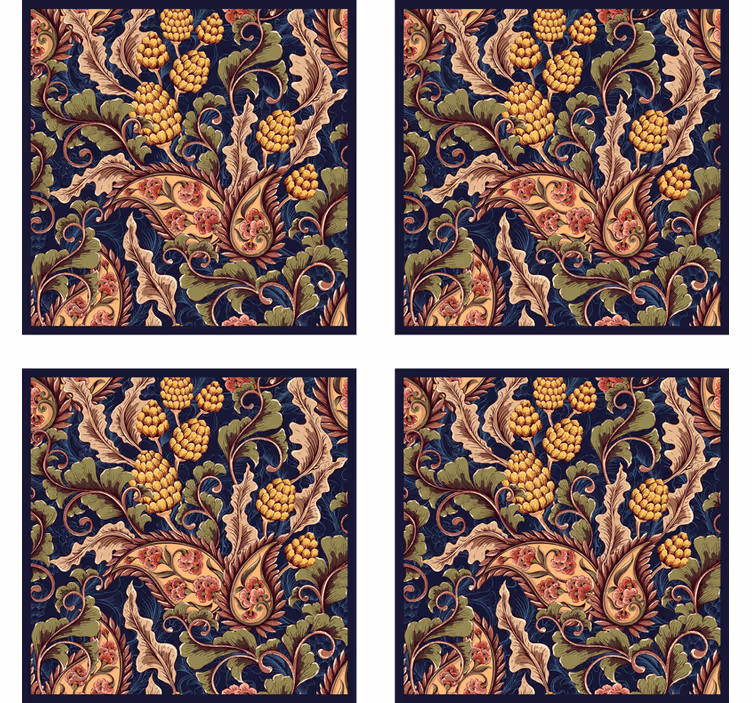 Coaster with elegant botanical design - TenStickers