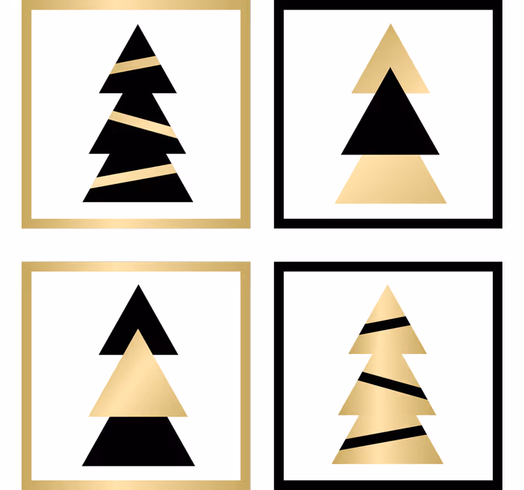 Christmas Elegant tree pattern drink coaster - TenStickers